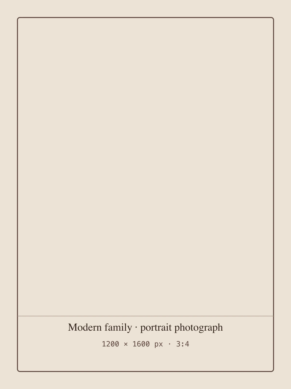 Portrait-oriented modern Riley family photograph